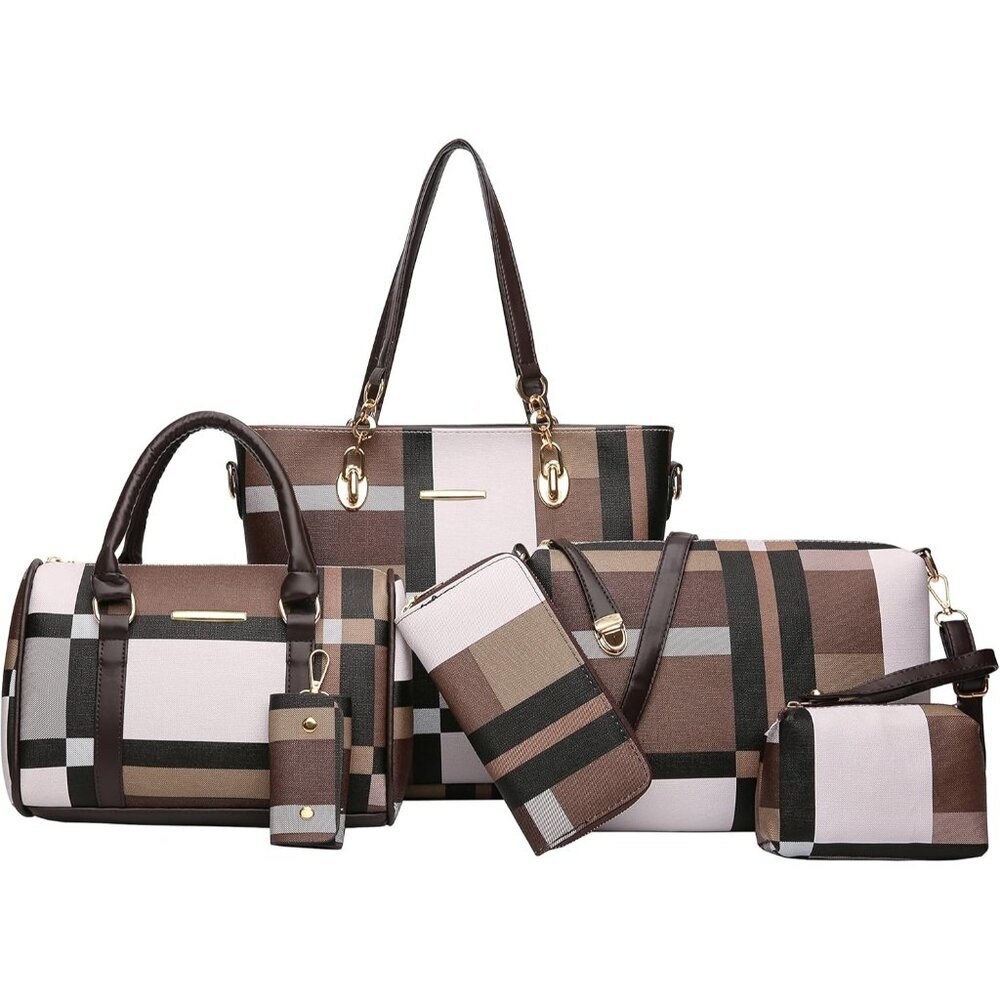 〽️Women's brown 2E Youth Designer Purses Handbags Satchel Shoulder Tote Bag